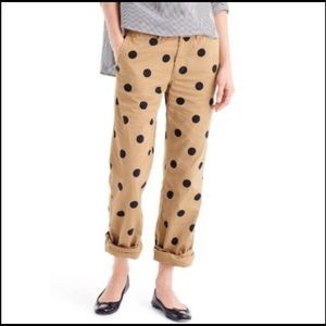 **SOLD **J Crew  Chino Pant in Polka Dot
